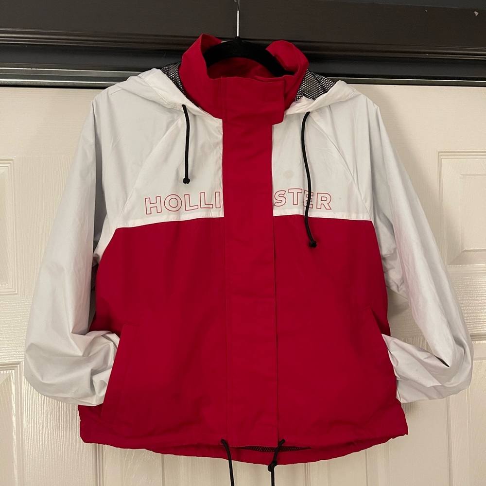 Hollister Women’s Medium Two-Toned Windbreaker Jacket with Hood